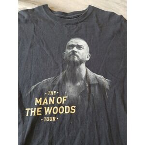 Justin Timberlake 2018 Man of the Woods Tour T Shirt XXL Black Music‎